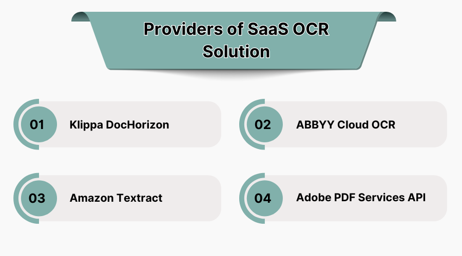 Providers of SaaS OCR Solution